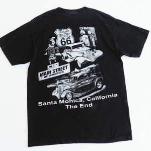 Men's Route 66 Black Graphic Tee